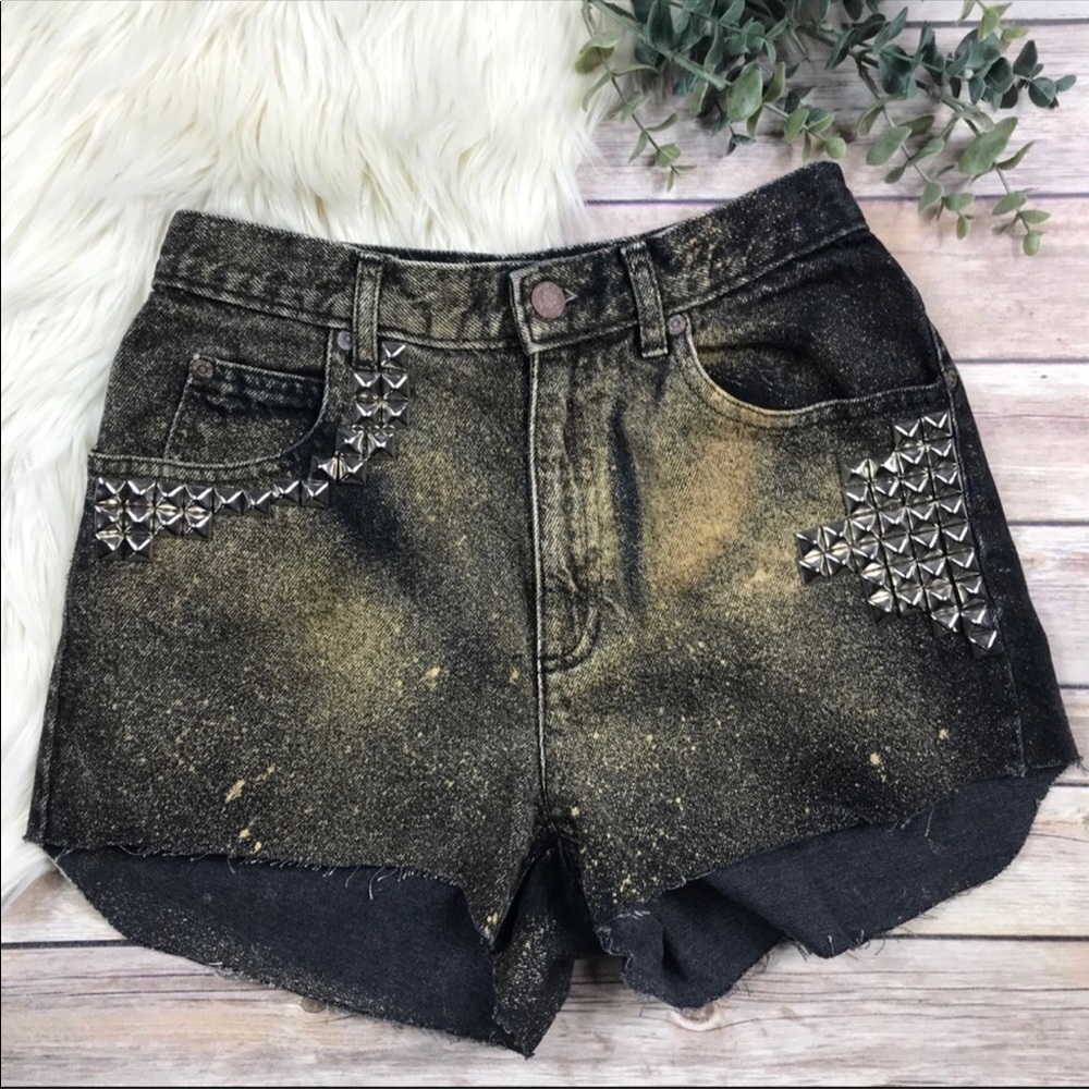 Vintage High Waist Studded Festival Cut Off Shorts